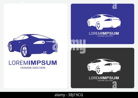 Luxuriöse Auto-Logo-Vorlage – Vektorillustration der eleganten Fahrzeug-Silhouette für Premium Auto Marken und Dienstleistungen Stock Vektor