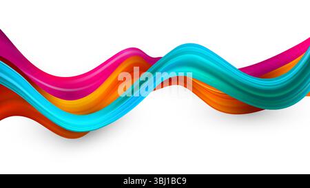 Abstrakte farbenfrohe vector Hintergrund, Farbe fließen Flüssigkeit wave für Design Broschüre, Website, Flyer. Stock Vektor