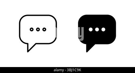 Symbolgruppe Chatdetails. Ein schwarzes Symbol für ein detailliertes Chat-Symbol, das Nachrichtendetails darstellt. Stock Vektor