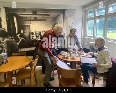 Bletchley Park Haus Kriegsbüros geheim Platz versteckt Milton Keynes The Bombe berühmte Militärsoldaten Navy Army Luftwaffe Nachahmung Spielfilm Stockfoto