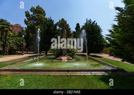 Das Denkmal für Thales von Milet in Tarragona, Katalonien, Spanien Stockfoto