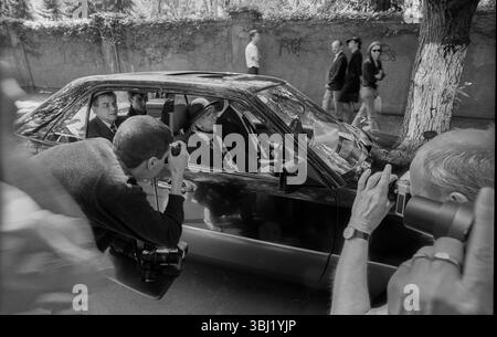 Deutschland, Berlin, 16. Mai 1992, Beerdigung von Marlene Dietrich auf dem Waldfriedhof in Friedenau, Hildegard Knef, Europa Stockfoto