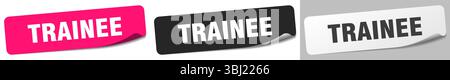 Aufkleber für Trainee. Aufkleber für Trainee isoliert auf weißem Hintergrund Stock Vektor