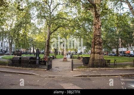 London, Großbritannien, 19. August 2023: Berkeley Square Gardens im Stadtteil Mayfair Stockfoto