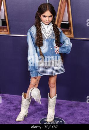 LAS VEGAS, NEVADA, USA - 26. MAI: Taylen Biggs kommt bei den American Music Awards 2025 an, die am 26. Mai 2025 im Fontainebleau Las Vegas in Las Vegas, Nevada, USA, stattfinden. (Foto: Xavier Collin/Image Press Agency) Stockfoto