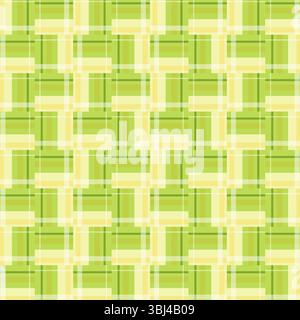 Grünes Gingham-Karomuster. Textiles Design mit strukturiertem Karo. Stock Vektor