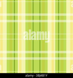 Grünes Gingham-Karomuster. Textiles Design mit strukturiertem Karo. Stock Vektor