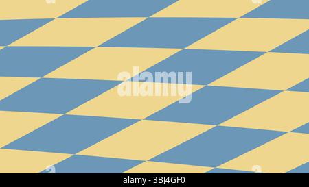Ein abstrakter Mosaikfliesen Hintergrund. Eine karierte blau-gelbe Textur. Stock Vektor