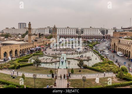 ERBIL, IRAK - 9. OKTOBER 2022: Bakhi Shar (Stadtpark) in Erbil (Hawler), Kurdistan Region im Irak Stockfoto