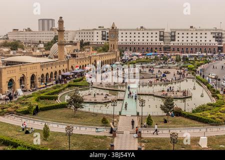ERBIL, IRAK - 9. OKTOBER 2022: Bakhi Shar (Stadtpark) in Erbil (Hawler), Kurdistan Region im Irak Stockfoto