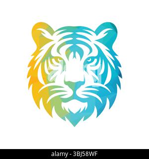 Roaring Tiger Logo Design Vektor Illustration Stock Vektor