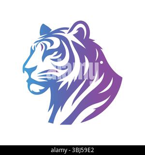 Roaring Tiger Logo Design Vektor Illustration Stock Vektor