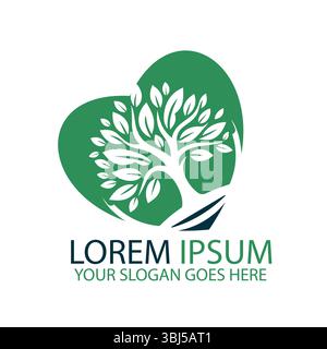 Vektor-Illustration Des Logodesigns Des Baums Stock Vektor