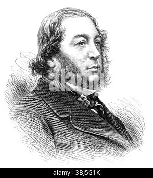 Der verstorbene Baron Meyer de Rothschild, 1874. Wir haben den Tod von Baron Meyer Amschel de Rothschild letzte Woche aufgenommen. Er war ein jüngerer Bruder von Baron Lionel de Rothschild, verstorbener M.P. für die Stadt London, und von Sir Anthony Rothschild, Bart (auch Baron des Österreichischen Reiches), der irgendwann M.P. für Aylesbury war. Ihr Vater war Baron Nathan Meyer de Rothschild aus Frankfort, der Gründer des großen Londoner Bankhauses war, das von diesen Brüdern geleitet wird. Der verstorbene Baron Meyer Amschel de Rothschild war im sechsundfünfzigsten Jahr seines Alters. Seit 185 saß er im Parlament für Hythe Stockfoto