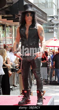 Slash enthüllt seinen Star auf dem Hollywood Walk of Fame in Los Angeles am 10. Juli 2012 Stockfoto