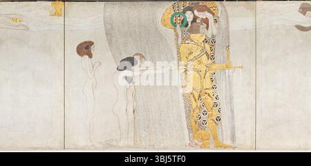 Der Beethoven-Frieze: Panel 3, 1901. Gefunden in der Sammlung von Wiener Secessionsgeb&#xe4;ude. Stockfoto