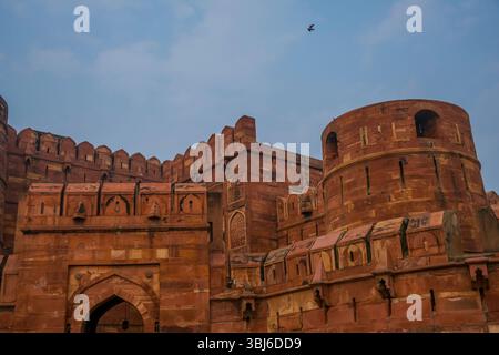 Agra Fort oder Rotes Fort ist eine Festung und Top-Attraktion in Agra Indien Stockfoto