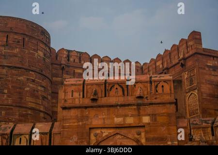 Agra Fort oder Rotes Fort ist eine Festung und Top-Attraktion in Agra Indien Stockfoto