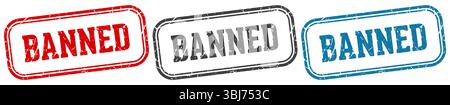 Verbotener Stempel. Verbotener Stempel auf weißem Hintergrund Stock Vektor