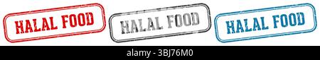 halal-Lebensmittelstempel. halal-Lebensmittelstempel auf weißem Hintergrund Stock Vektor