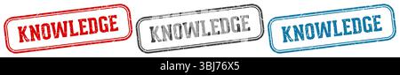 Wissensstempel. Knowledge-Stempel auf weißem Hintergrund gesetzt Stock Vektor