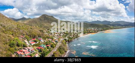 Le Diamant Panorama in Martinique, Frankreich. Stockfoto
