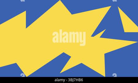 Gelber Burst auf elektrischem blauem Hintergrund Stock Vektor