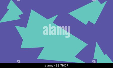 Cyan-Formen auf violettem Hintergrund Stock Vektor