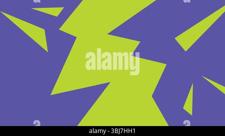 Neongrüner Burst auf violettem Hintergrund Stock Vektor