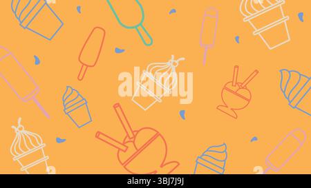 Eiscreme Hintergrund Stock Vektor