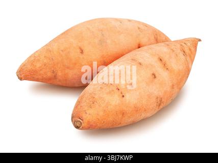 Süßkartoffelpfad isoliert auf weiß Stockfoto