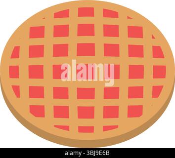 Hausgemachte natürliche Torte mit Obst für Feiertage zu Weihnachten, Thanksgiving, Geburtstag, halloween, verschiedene Feierlichkeiten. Abbildung Des Isolierten Vektors. Stock Vektor