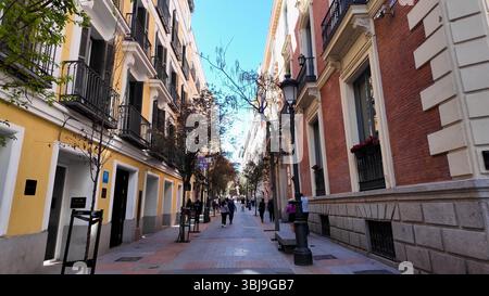 Skyline von Madrid in Spanien. Wunderschöne Landschaft. Touristisches Wahrzeichen. Madrid Spanien. Reiseziel Europa. Stockfoto
