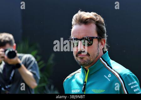 Montreal, Kanada. Juni 2025. Fernando Alonso (ESP) Aston Martin F1 Team. 14.06.2025. Formel-1-Weltmeisterschaft, Rd 10, Grand Prix Von Kanada, Montreal, Kanada, Qualifizierender Tag. Quelle: James Moy/Alamy Live News Stockfoto