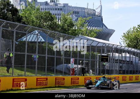 Montreal, Kanada. Juni 2025. Fernando Alonso (ESP) Aston Martin F1 Team AMR25. 14.06.2025. Formel-1-Weltmeisterschaft, Rd 10, Grand Prix Von Kanada, Montreal, Kanada, Qualifizierender Tag. Das Foto sollte lauten: XPB/Alamy Live News. Stockfoto