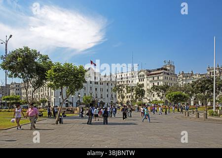 Plaza San Martin in Peru Stockfoto