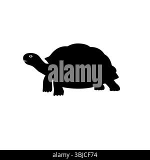Schildkröte oder Schildkröte Silhouette Vektor-Symbol Stock Vektor