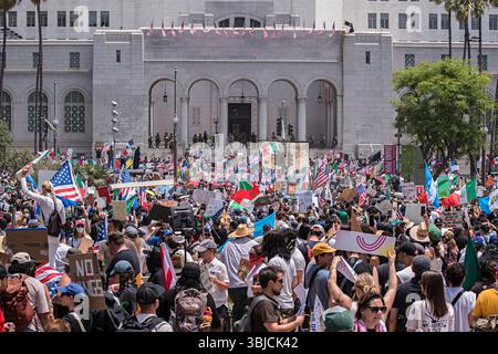 Keine Kings Protestieren. Juni 2025. Los Angeles, Kalifornien Stockfoto