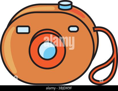 Vektoraufkleber Für Einfache Kameras Stock Vektor