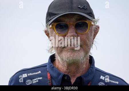 Montreal, Kanada. Juni 2025. Flavio Briatore (ITA) BWT Alpine F1 Team während des Formel 1 Pirelli Grand Prix du Canada 2025, Montreal, Quebec, Kanada, vom 12. Bis 15. Juni - Runde 10 von 24 von 2025 F1 World Championship Credit: Unabhängige Fotoagentur/Alamy Live News Stockfoto
