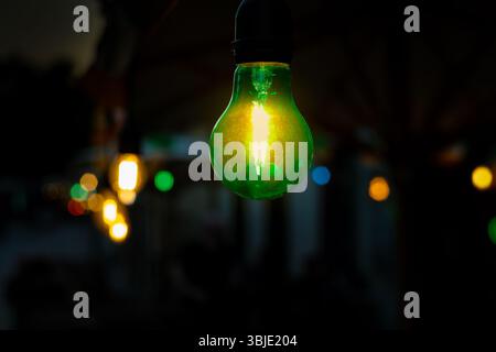 Grünes Licht Lampe Stockfoto