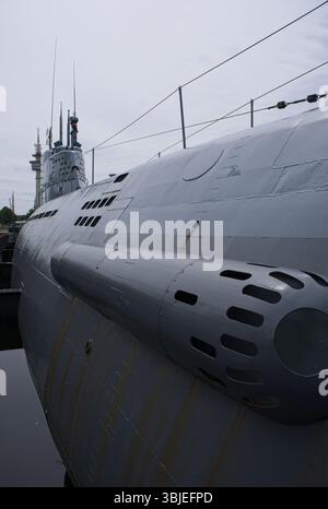 Bremerhaven – 29. Mai 2025: Die Wilhelm Bauer ist ein deutsches U-Boot des Typs XXI, das kurz vor dem Ende des Zweiten Weltkriegs fertiggestellt wurde Stockfoto
