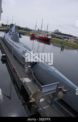 Bremerhaven – 29. Mai 2025: Die Wilhelm Bauer ist ein deutsches U-Boot des Typs XXI, das kurz vor dem Ende des Zweiten Weltkriegs fertiggestellt wurde Stockfoto