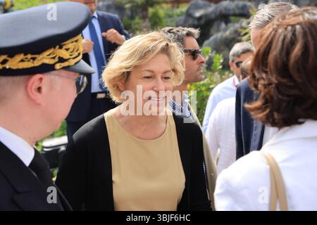 Nathalie Delattre, Senatorin von Gironde, Kandidatin des Bürgermeisters von Bordeaux 2026 und Delegierte des Ministers für Tourismus, weiht die neue „Mission Bermu“ ein Stockfoto