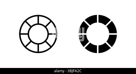Icon Set für Rettungsschwimmer, geeignet für Sicherheits- oder Meeresthemen. Stock Vektor
