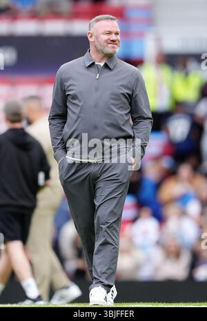 Der englische Spielertrainer Wayne Rooney war vor der Soccer Aid für UNICEF 2025 in Old Trafford, Manchester. Bilddatum: Sonntag, 15. Juni 2025. Stockfoto