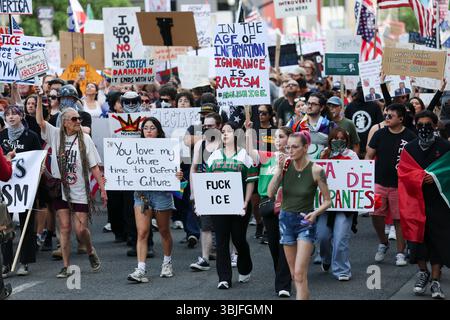No Kings Rally and march through Downtown Salt Lake City, Juni 2025 Stockfoto