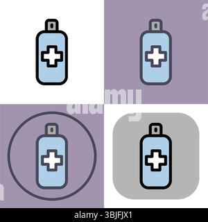 Symbol Desinfektion - erste-Hilfe-Desinfektionsspray Vektor-Illustration. Stock Vektor