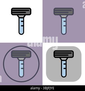 Rasierer Symbol - Rasierer für menschliche Hygiene Behandlung Vektor Illustration. Stock Vektor