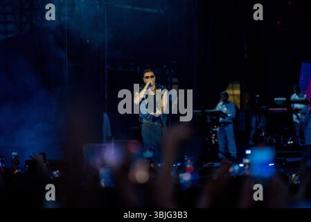 Marracash in Concerto allo Stadio Olimpico 'Grande Torino' Foto di Luca Moschini - Turin 14/06/2025 - Data Sold Out del Tour 'Marra Stadi 2025' Stockfoto